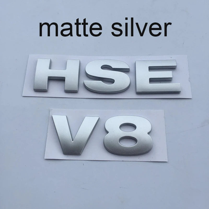 ABS 3D Letters Emblem V8 HSE Badge For Land Rover Discovery 3 4 Freelander 2 Car Styling Tail Trunk Sticker