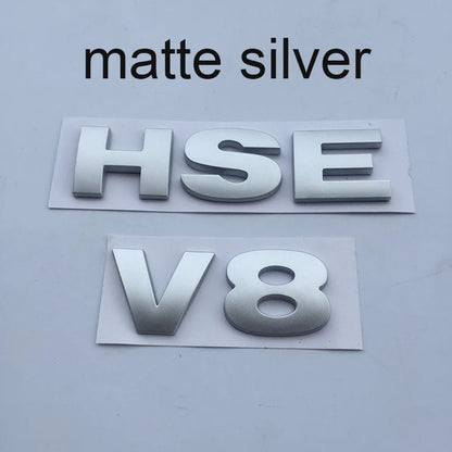 ABS 3D Letters Emblem V8 HSE Badge For Land Rover Discovery 3 4 Freelander 2 Car Styling Tail Trunk Sticker