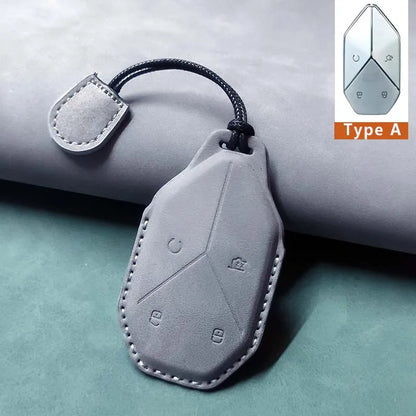 غطاء مفتاح جلدي فاخر لـ BYD