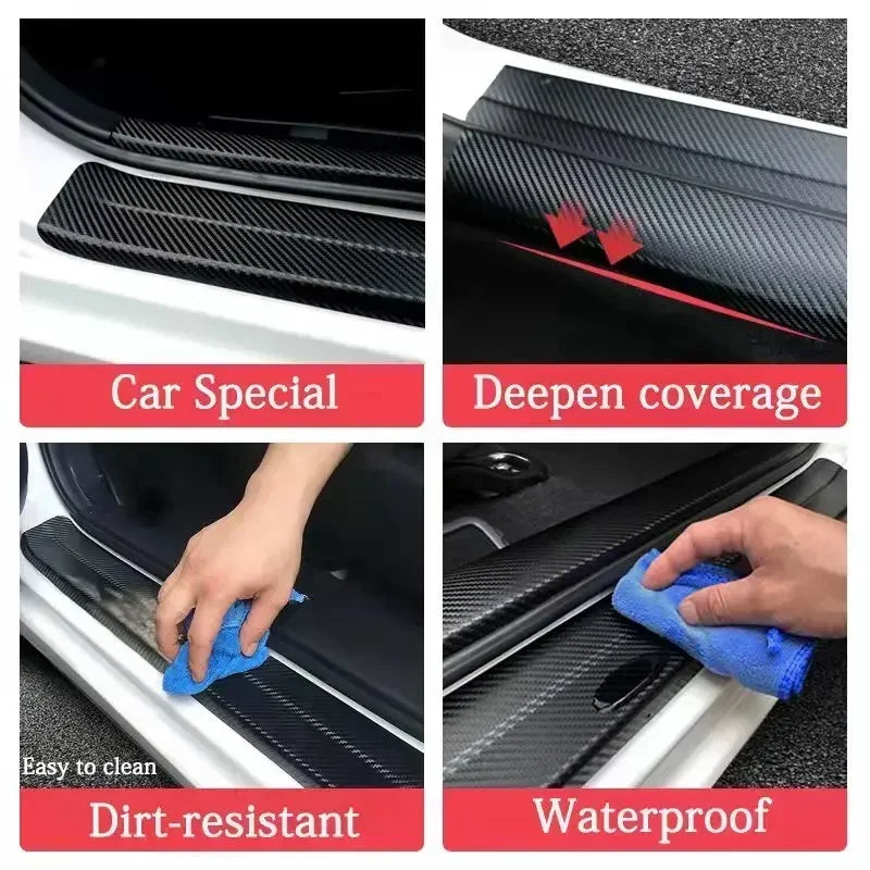 Car Door Sill Stickers Threshold Anti Scratch Decals for Range Rover SVR Sport Evoque Discovery Freelander Rear Trunk Sill Strip