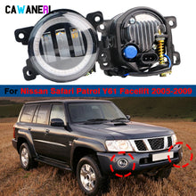 طقم كشافات ضباب LED مع DRL وAngel Eye لنيسان باترول سفاري Y61 (2005-2009) – يمين ويسار