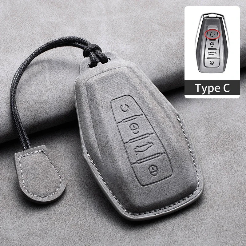 غطاء مفتاح جلدي لـ Geely Coolray