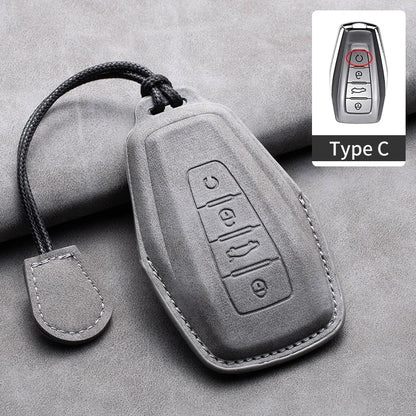 غطاء مفتاح جلدي لـ Geely Coolray