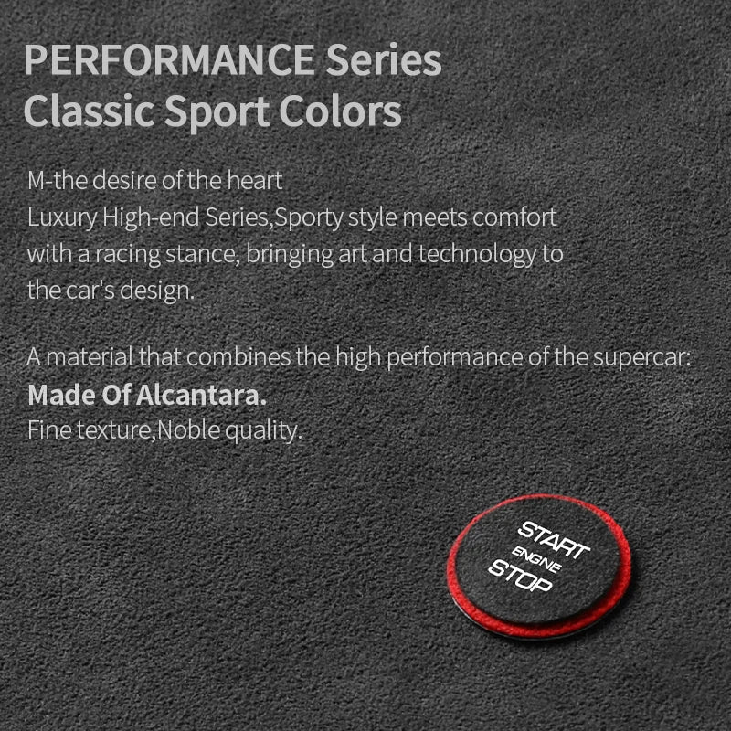 Made of Alcantara For Land Rover Discovery Sport (2016-2019) Engine Start Button Trim Sticker Car Interior Tuning Accessories