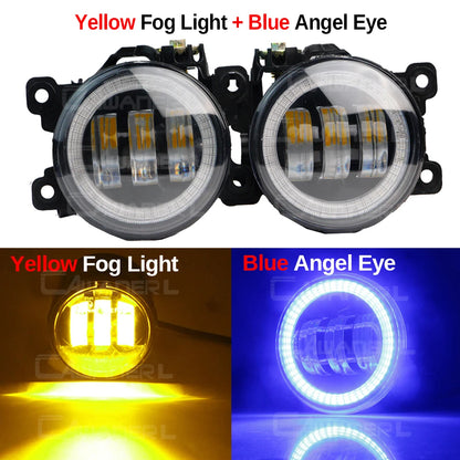 طقم كشافات ضباب LED مع DRL وAngel Eye لنيسان باترول سفاري Y61 (2005-2009) – يمين ويسار
