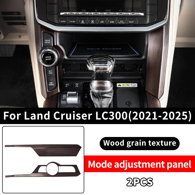 ديكور داخلي خشبي فاخر لتويوتا لاندكروزر LC300 (2021-2025) – طقم تعديل المقصورة