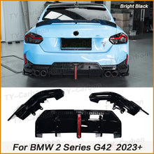 ديفيوزر خلفي مع LED لبي إم دبليو الفئة الثانية G42 M240i / M235i M Sport (2023+) – أسود لامع