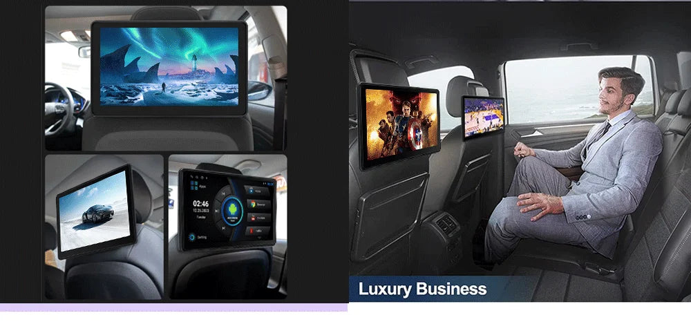 شاشة مسند رأس أندرويد 10.1 إنش مع CarPlay