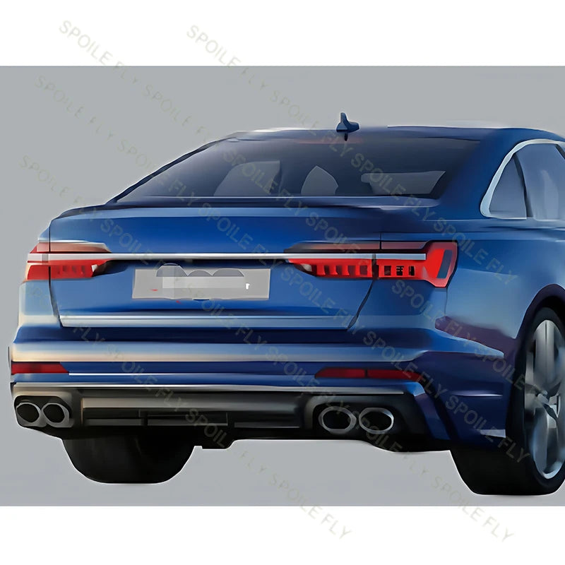 ديفيوزر خلفي لأودي A6 / S6 C8 S-Line (2019-2022) – أسود لامع مع مخارج شكمان