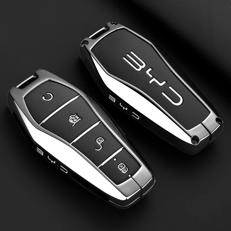 غطاء مفتاح جلدي فاخر لـ BYD