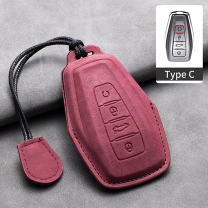 غطاء مفتاح جلدي لـ Geely Coolray