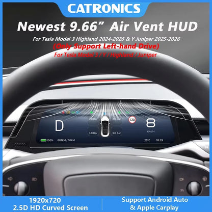 شاشة HUD مقاس 9.6 إنش لتسلا موديل 3 / موديل Y