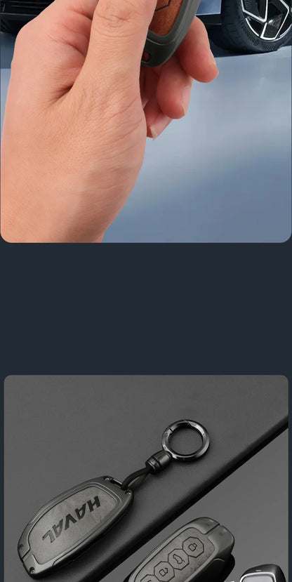 غطاء مفتاح جلدي لهافال