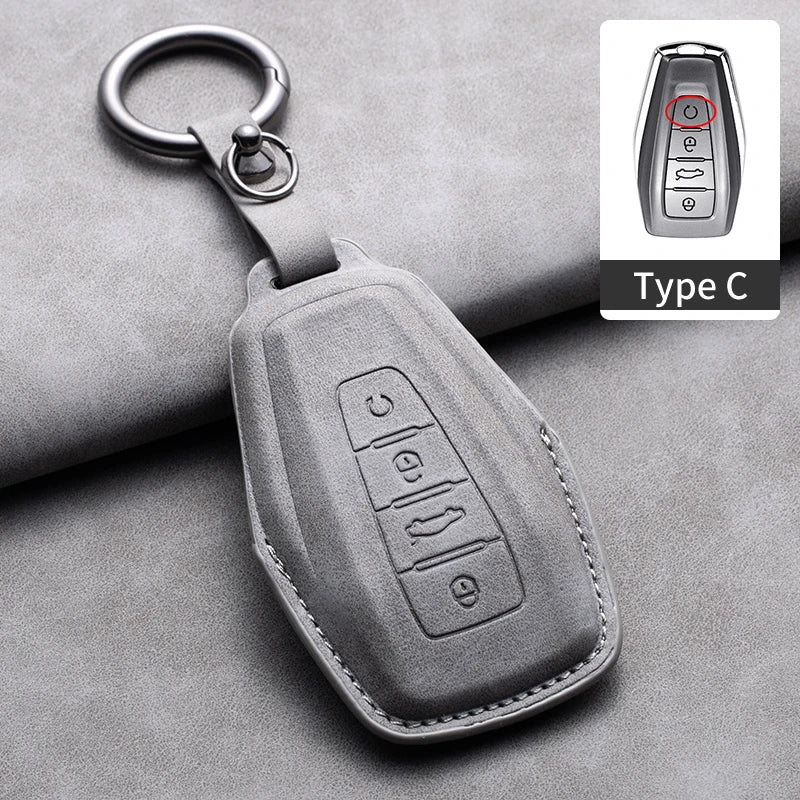 غطاء مفتاح جلدي لـ Geely Coolray