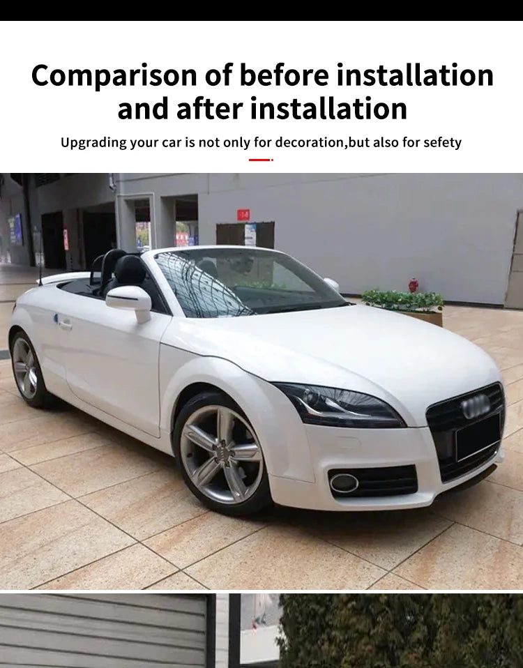 طقم بودي كت لأودي TT / TTRS (2004-2019) – فرونت ليب، سايد سكيرت، زعانف جانبية وملحقات ABS