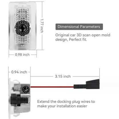 إضاءة شعار LED للأبواب لتسلا