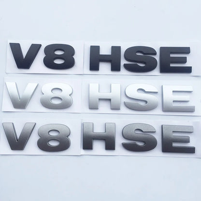ABS 3D Letters Emblem V8 HSE Badge For Land Rover Discovery 3 4 Freelander 2 Car Styling Tail Trunk Sticker