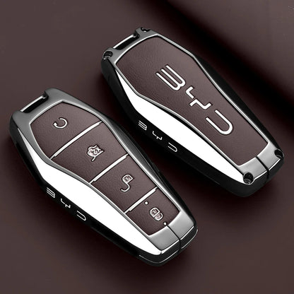غطاء مفتاح جلدي فاخر لـ BYD