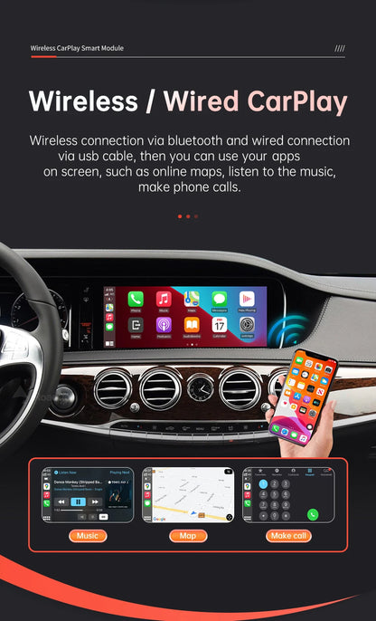 واجهة CarPlay لاسلكية لمرسيدس S-Class (W222)