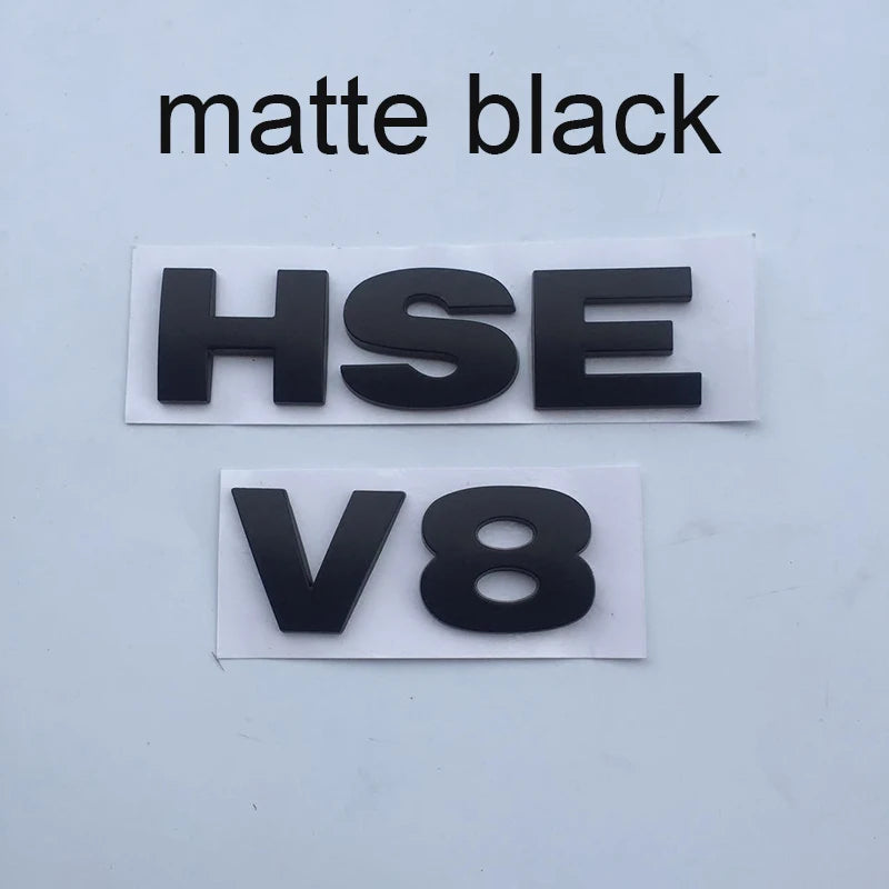 ABS 3D Letters Emblem V8 HSE Badge For Land Rover Discovery 3 4 Freelander 2 Car Styling Tail Trunk Sticker