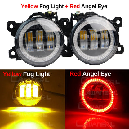 طقم كشافات ضباب LED مع DRL وAngel Eye لنيسان باترول سفاري Y61 (2005-2009) – يمين ويسار