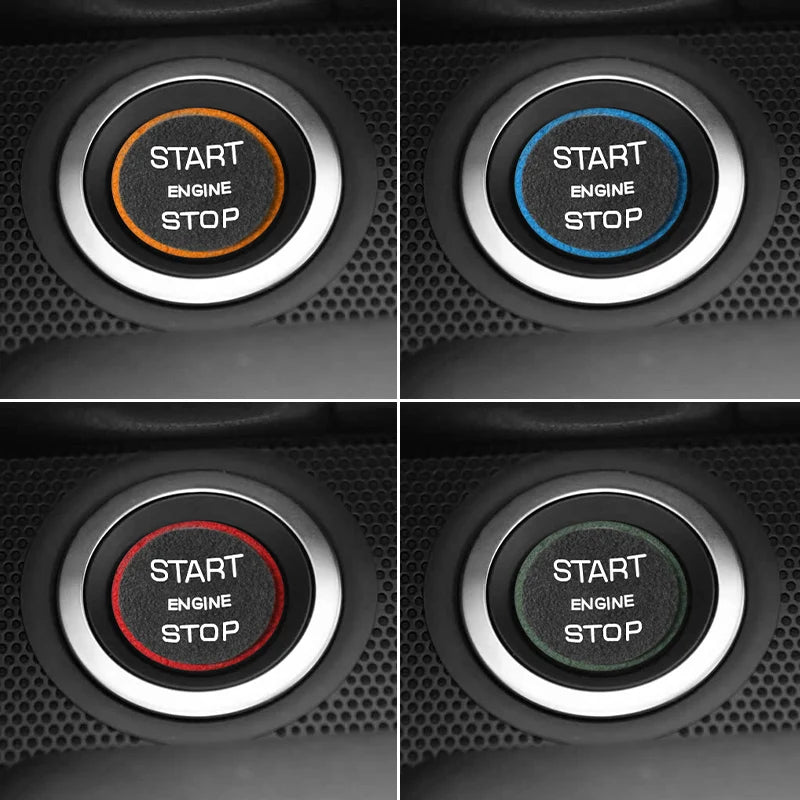 Made of Alcantara For Land Rover Discovery Sport (2016-2019) Engine Start Button Trim Sticker Car Interior Tuning Accessories