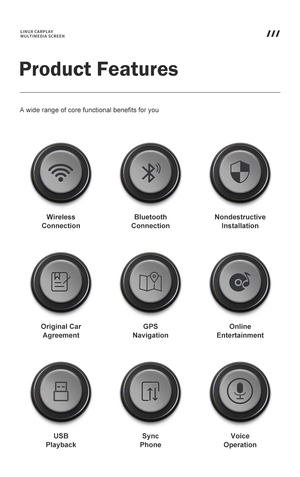 شاشة CarPlay لاسلكية 8.8 إنش لسيارات BMW