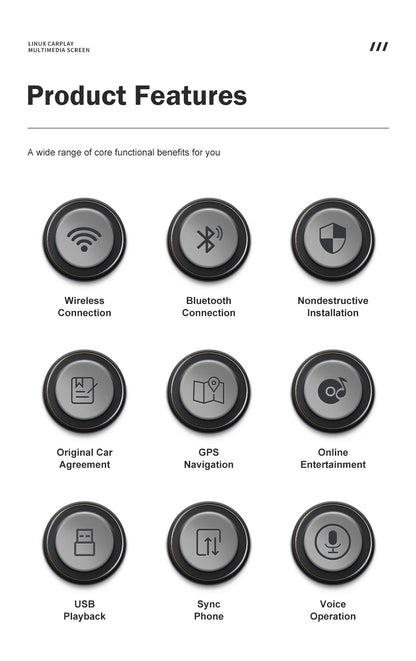 شاشة CarPlay لاسلكية 8.8 إنش لسيارات BMW
