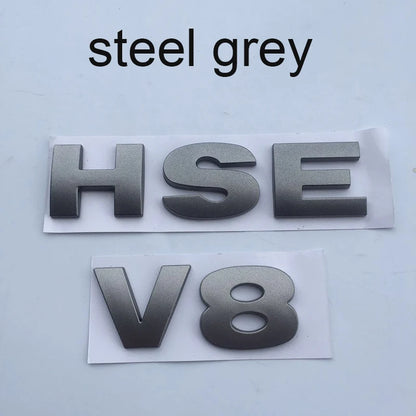 ABS 3D Letters Emblem V8 HSE Badge For Land Rover Discovery 3 4 Freelander 2 Car Styling Tail Trunk Sticker