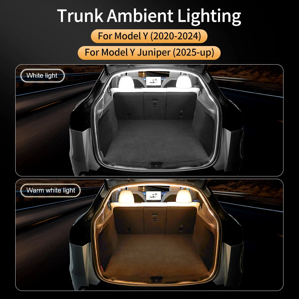 إضاءة شنطة LED لتسلا موديل Y Juniper