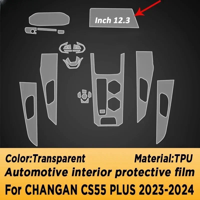 فيلم حماية TPU للكونسول الأوسط لـ Changan CS55 Plus