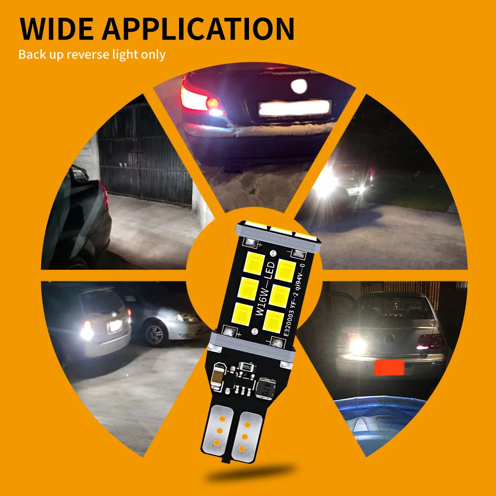 2x For Toyota Land Cruiser 200 2007-2015 For Toyota FJ Cruiser 2005-2018 LED Reverse Light Blub Lamp W16W T15 921 Canbus White