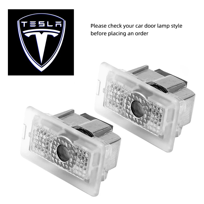 إضاءة ترحيب LED للأبواب لتسلا