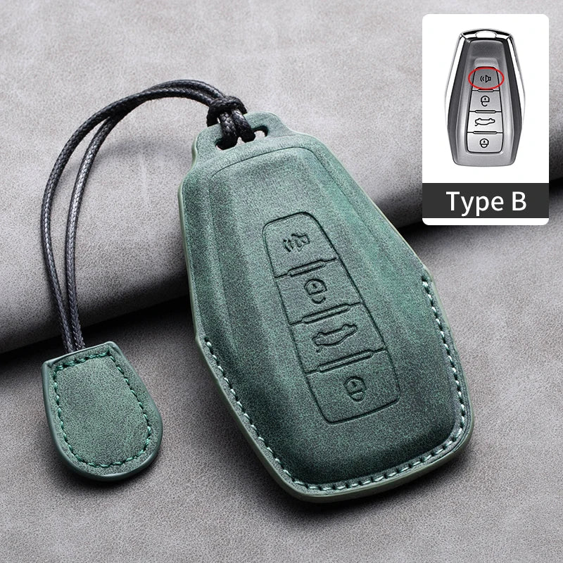 غطاء مفتاح جلدي لـ Geely Coolray