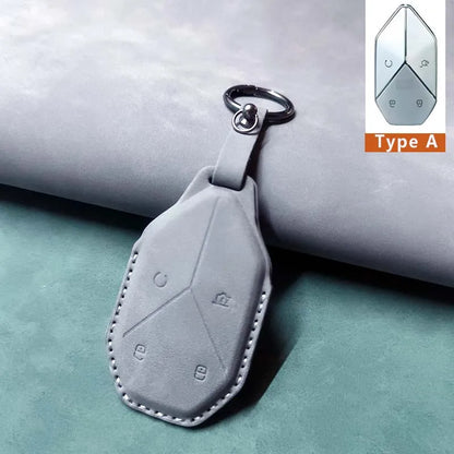 غطاء مفتاح جلدي فاخر لـ BYD