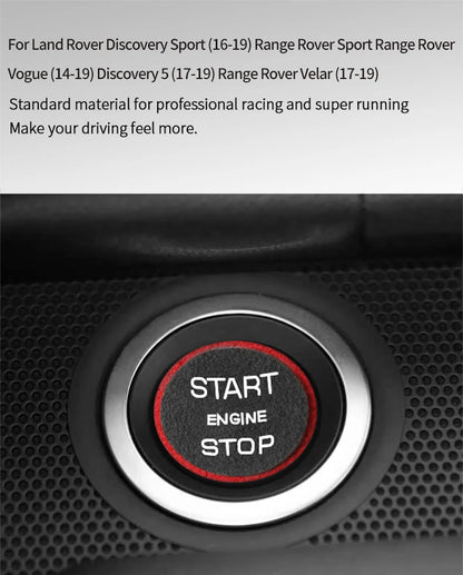 Made of Alcantara For Land Rover Discovery Sport (2016-2019) Engine Start Button Trim Sticker Car Interior Tuning Accessories