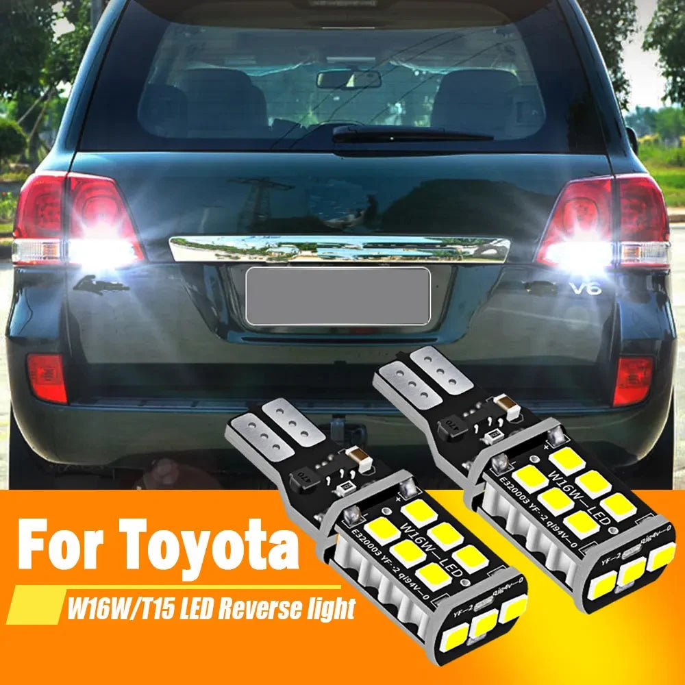 2x For Toyota Land Cruiser 200 2007-2015 For Toyota FJ Cruiser 2005-2018 LED Reverse Light Blub Lamp W16W T15 921 Canbus White