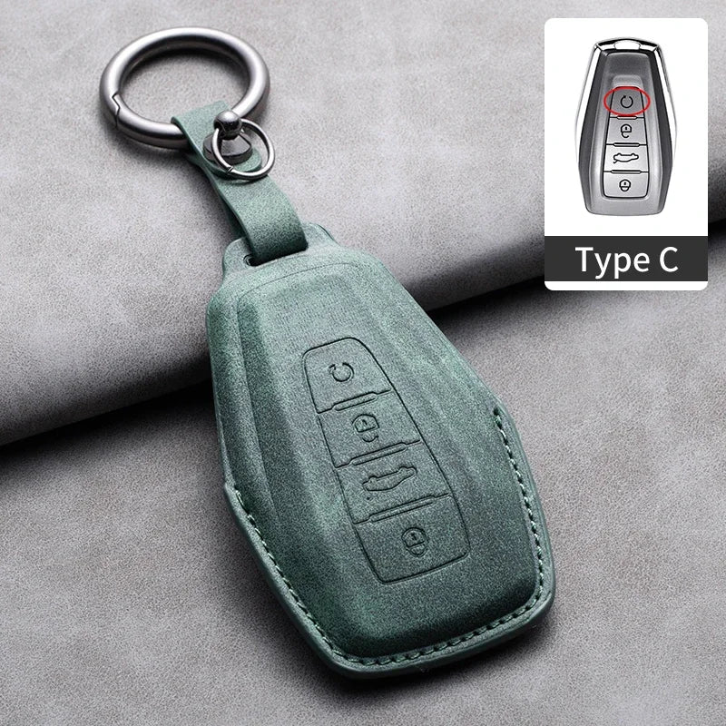غطاء مفتاح جلدي لـ Geely Coolray