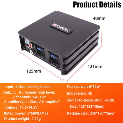 مضخم صوت DSP بـ 6 قنوات للسيارة