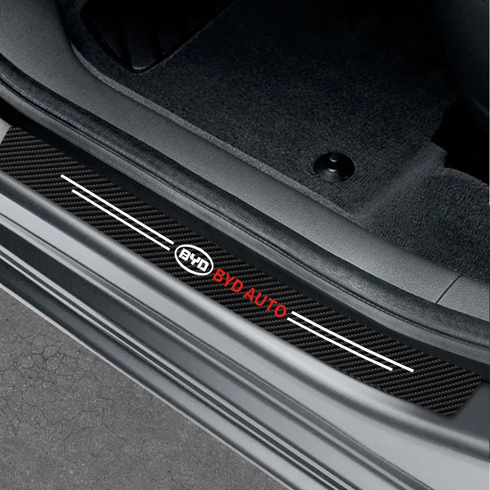 حماية عتبات الأبواب بنقشة الكاربون لـ BYD