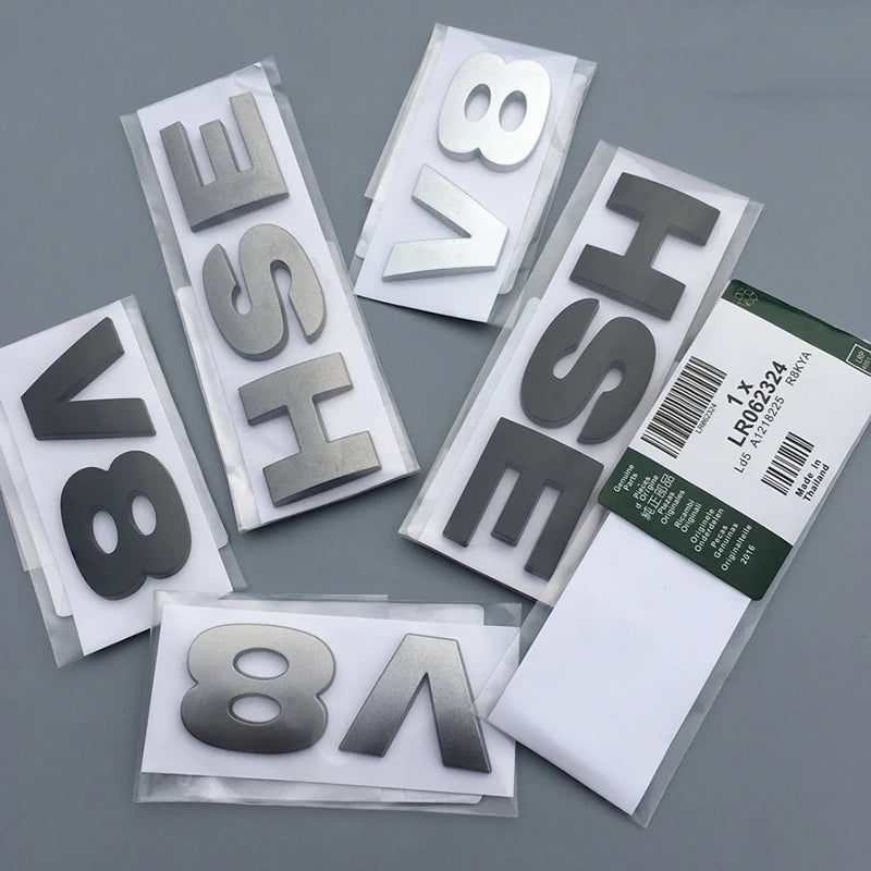 ABS 3D Letters Emblem V8 HSE Badge For Land Rover Discovery 3 4 Freelander 2 Car Styling Tail Trunk Sticker