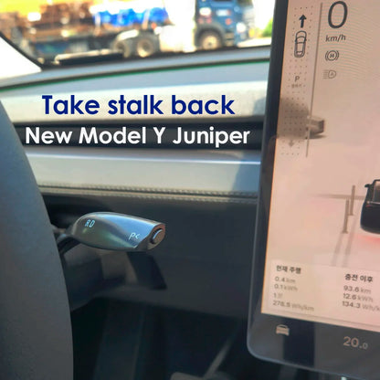 مقود رياضي Yoke مدفأ لتسلا موديل Y Juniper – جلد نابا فاخر (350 مم)