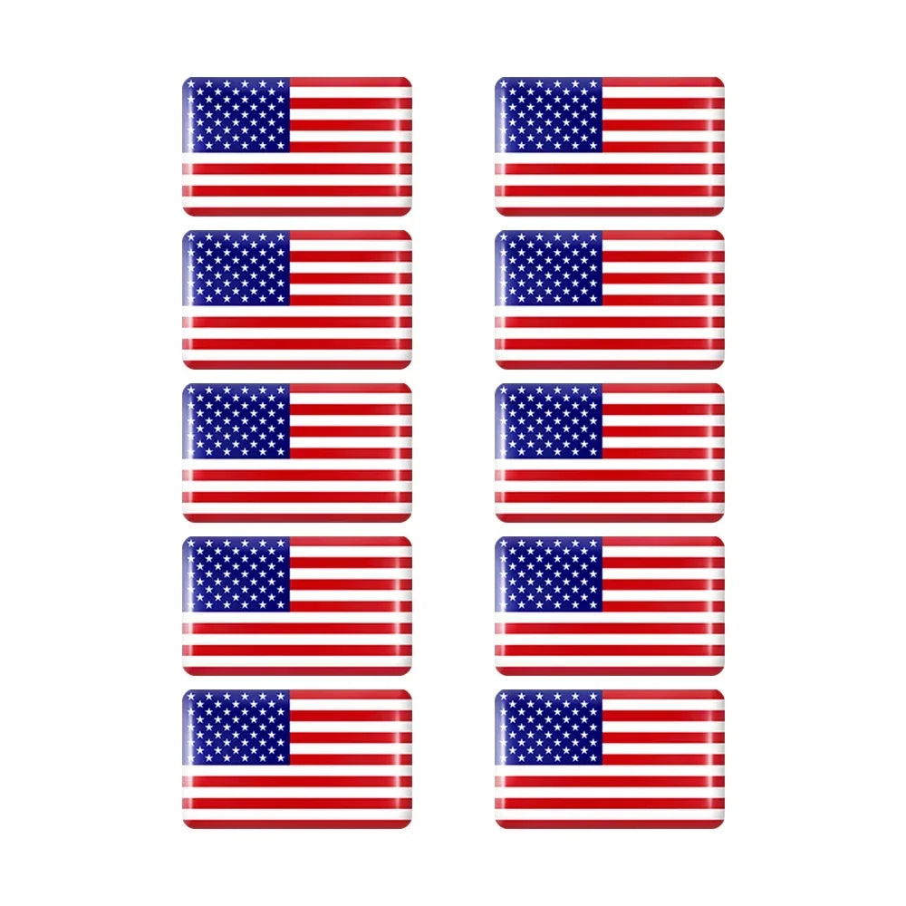10pcs Epoxy UK United Kingdom Flag Sticker Car Interior Decoration Decal for Jaguar XE XF XJ Land Rover Range Rover Evoque Badge