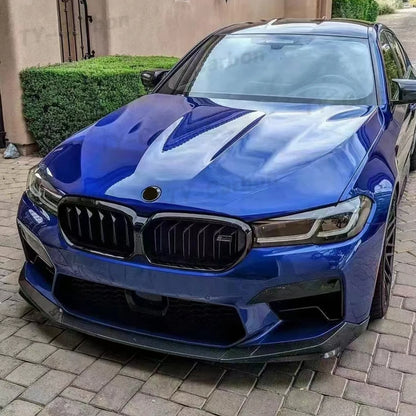 سبويلر أمامي من ألياف الكربون لبي إم دبليو M5 F90 LCI وG30/G38 (2021+) – فرونت ليب 3 قطع