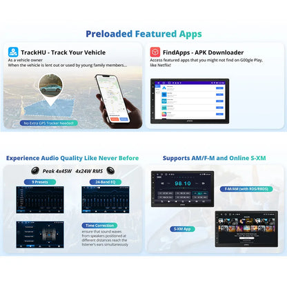 شاشة أندرويد 7 إنش للسيارة مع Apple CarPlay وAndroid Auto