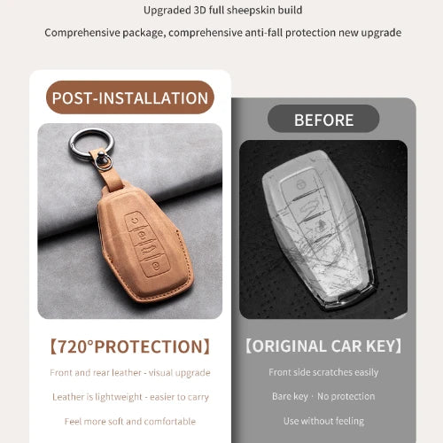 غطاء مفتاح جلدي لـ Geely Coolray