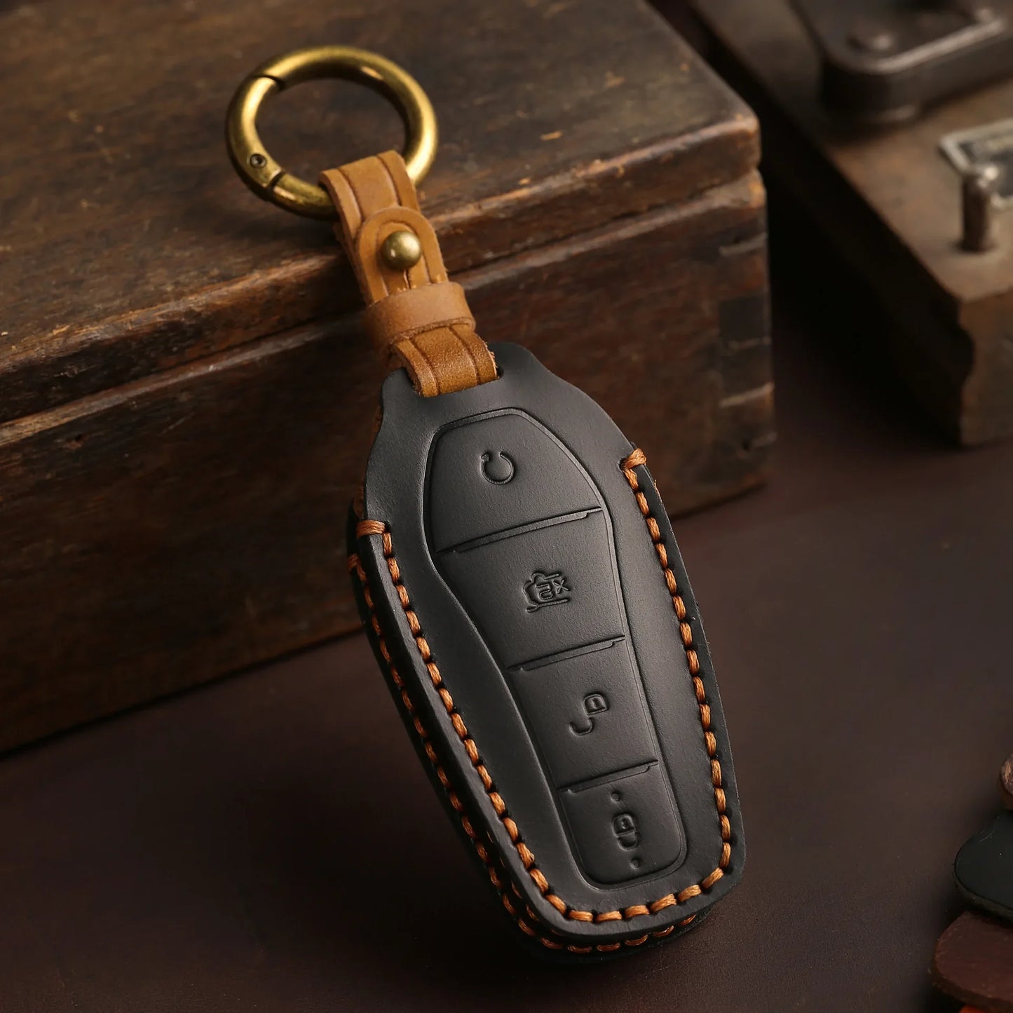 غطاء مفتاح جلدي لـ BYD