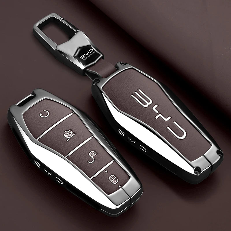 غطاء مفتاح جلدي فاخر لـ BYD
