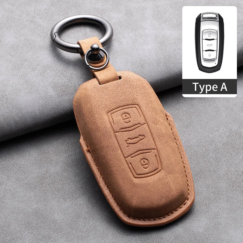 غطاء مفتاح جلدي لـ Geely Coolray