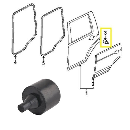 4PC For Land Rover Freelander 2 LR2 LR3 LR4 Discovery 3 4 Range Rover Sport L320 Door Shut Rubber Bump Stop buffers CFM500010